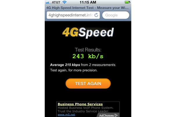 4G Speed Test (4g-speed.info): Với mục đo tốc độ kết nối của mạng di động. Nếu muốn kiểm tra xem liệu mạng di động thế hệ mới 4G có “đáng đồng tiền bát gạo” như nó được quảng cáo hay không, hoặc giả bạn chỉ muốn kiểm tra xem mạng Wi-Fi bạn đang dùng có “thông” không thì ứng dụng hữu ích này chính là công cụ mà bạn cần. Nó đo và hiển thị chính xác thông số kết nối không dây mà bạn đang sử dụng. 4G Speed Test (4g-speed.info): Với mục đo tốc độ kết nối của mạng di động. Nếu muốn kiểm tra xem liệu mạng di động thế hệ mới 4G có “đáng đồng tiền bát gạo” như nó được quảng cáo hay không, hoặc giả bạn chỉ muốn kiểm tra xem mạng Wi-Fi bạn đang dùng có “thông” không thì ứng dụng hữu ích này chính là công cụ mà bạn cần. Nó đo và hiển thị chính xác thông số kết nối không dây mà bạn đang sử dụng.