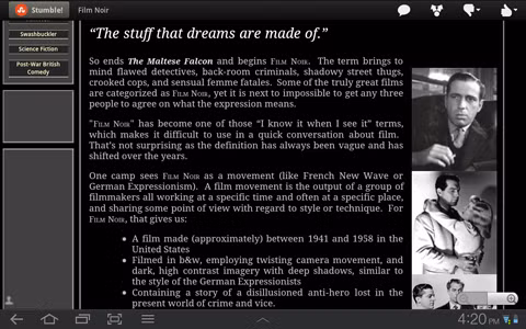 StumbleUpon (miễn phí): Những người dùng thích theo dõi thông tin ở 1 lĩnh vực nhất định (công nghệ, khoa học, văn hóa....) hẳn sẽ rất thích thú với ứng dụng này. StumbleUpon giúp đóng gói các website, video, hình ảnh về cùng 1 chủ đề mà người dùng ưa thích với 1 giao diện người dùng rất trực quan và đẹp mắt. Dạo qua các đầu mục tin của StumbleUpon, bạn sẽ nhanh chóng nắm bắt được các sự kiện đang diễn ra ở lĩnh vực mình quan tâm. StumbleUpon (miễn phí): Những người dùng thích theo dõi thông tin ở 1 lĩnh vực nhất định (công nghệ, khoa học, văn hóa....) hẳn sẽ rất thích thú với ứng dụng này. StumbleUpon giúp đóng gói các website, video, hình ảnh về cùng 1 chủ đề mà người dùng ưa thích với 1 giao diện người dùng rất trực quan và đẹp mắt. Dạo qua các đầu mục tin của StumbleUpon, bạn sẽ nhanh chóng nắm bắt được các sự kiện đang diễn ra ở lĩnh vực mình quan tâm.