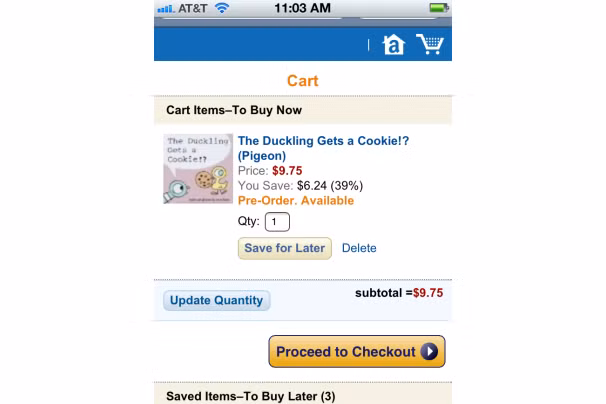 Amazon (amazon.com): Với mục đích bán hàng. Phiên bản web dành cho di động của Amazon đẹp và khoa học hơn nhiều phiên bản trên máy tính truyền thống. Mua hàng trực tuyến tại Amazon bằng điện thoại thông minh cũng thuận tiện và có phần thú vị hơn là mua qua máy tính.