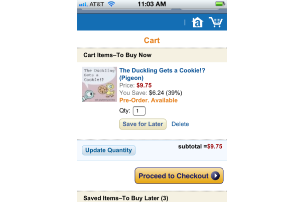 Amazon (amazon.com): Với mục đích bán hàng. Phiên bản web dành cho di động của Amazon đẹp và khoa học hơn nhiều phiên bản trên máy tính truyền thống. Mua hàng trực tuyến tại Amazon bằng điện thoại thông minh cũng thuận tiện và có phần thú vị hơn là mua qua máy tính. Amazon (amazon.com): Với mục đích bán hàng. Phiên bản web dành cho di động của Amazon đẹp và khoa học hơn nhiều phiên bản trên máy tính truyền thống. Mua hàng trực tuyến tại Amazon bằng điện thoại thông minh cũng thuận tiện và có phần thú vị hơn là mua qua máy tính.