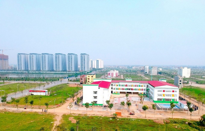 Khu vực trường học trong khu đô thị Thanh Hà.