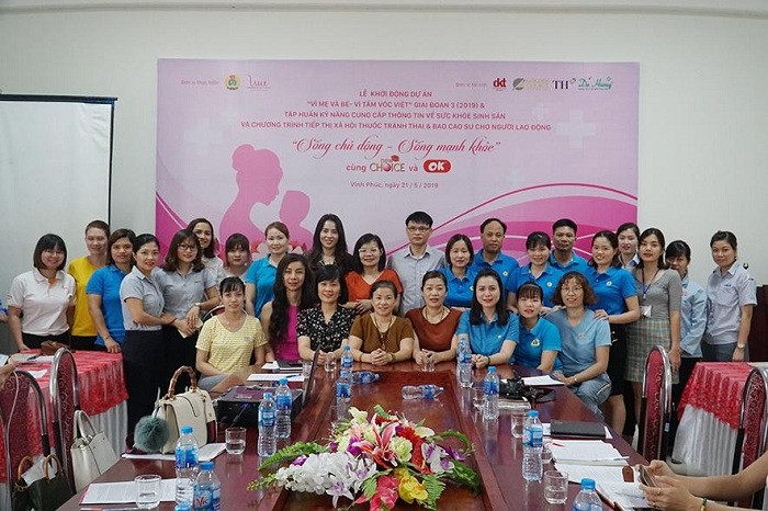 Lễ khởi động dự án có sự tham gia của đại diện Tổng liên đoàn lao động Việt Nam, Công đoàn các Khu công nghiệp tỉnh Vĩnh Phúc, đại diện nhà tài trợ, Ban Tổ chức và hơn 40 cán bộ công đoàn, cán bộ y tế đến từ các công ty tham gia dự án.