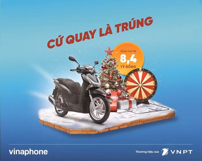 Cơ hội trúng SH126i khi nạp thẻ cào 50.000 của VinaPhone.