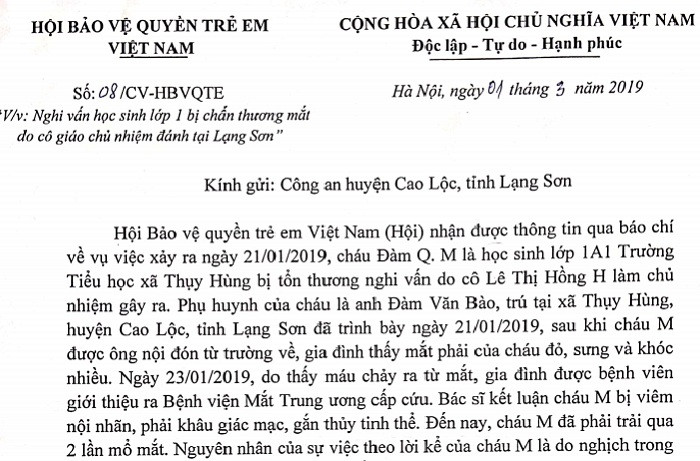 Theo Hội Bảo vệ quyền trẻ em Hội thấy, tại thời điểm xảy ra cháu Đàm Công M. mới hơn 6 tuổi, là tuổi rất hồn nhiên chưa biết nói dối. Ảnh: Công Tiến Theo Hội Bảo vệ quyền trẻ em Hội thấy, tại thời điểm xảy ra cháu Đàm Công M. mới hơn 6 tuổi, là tuổi rất hồn nhiên chưa biết nói dối. Ảnh: Công Tiến