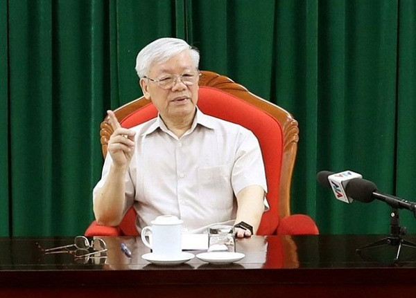 Tổng Bí thư, Chủ tịch nước Nguyễn Phú Trọng phát biểu kết luận buổi họp. (Ảnh: Trí Dũng/TTXVN) Tổng Bí thư, Chủ tịch nước Nguyễn Phú Trọng phát biểu kết luận buổi họp. (Ảnh: Trí Dũng/TTXVN)