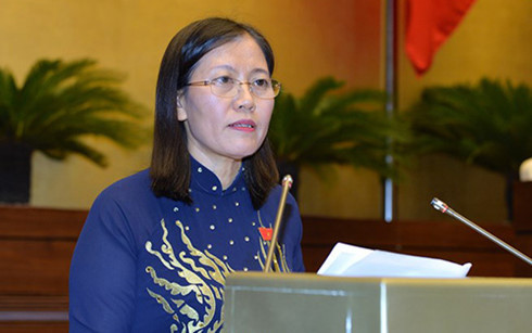 Chủ nhiệm Ủy ban Tư pháp - bà Lê Thị Nga. ảnh: quochoi.vn