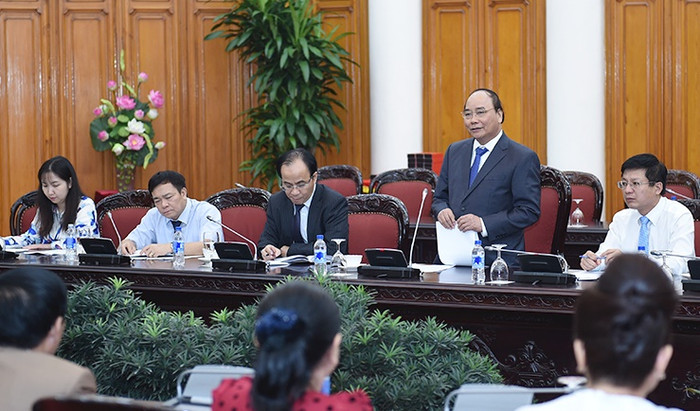 Thủ tướng đánh giá cao vai trò của các doanh nghiệp nhỏ và vừa trong nền kinh tế Việt Nam hiện nay. ảnh: VGP. Thủ tướng đánh giá cao vai trò của các doanh nghiệp nhỏ và vừa trong nền kinh tế Việt Nam hiện nay. ảnh: VGP.
