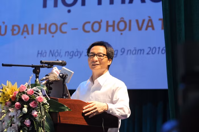 Phó Thủ tướng Vũ Đức Đam cho biết, Chính phủ tiếp tục tạo điều kiện thuận lợi cho hoạt động của các trường đại học khi thực hiện tự chủ. ảnh: Ngọc Quang. Phó Thủ tướng Vũ Đức Đam cho biết, Chính phủ tiếp tục tạo điều kiện thuận lợi cho hoạt động của các trường đại học khi thực hiện tự chủ. ảnh: Ngọc Quang.