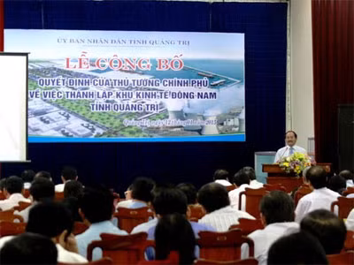 Khu kinh tế Đông Nam Quảng Trị được kỳ vọng sẽ tạo ra sự thay đổi cho cả khu vực miền Trung. ảnh: vgp.