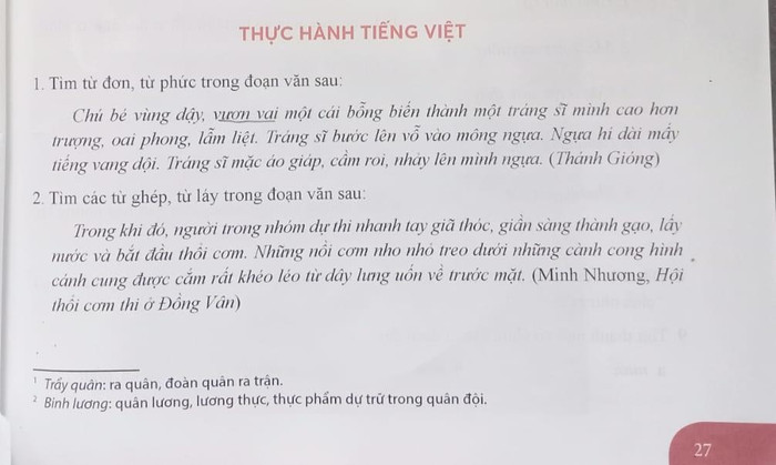 Cùng một bài tập nhưng có 2 cách hỏi khác nhau (Ảnh chụp từ sách Ngữ văn 6, bộ Chân trời sáng tạo) Cùng một bài tập nhưng có 2 cách hỏi khác nhau (Ảnh chụp từ sách Ngữ văn 6, bộ Chân trời sáng tạo)