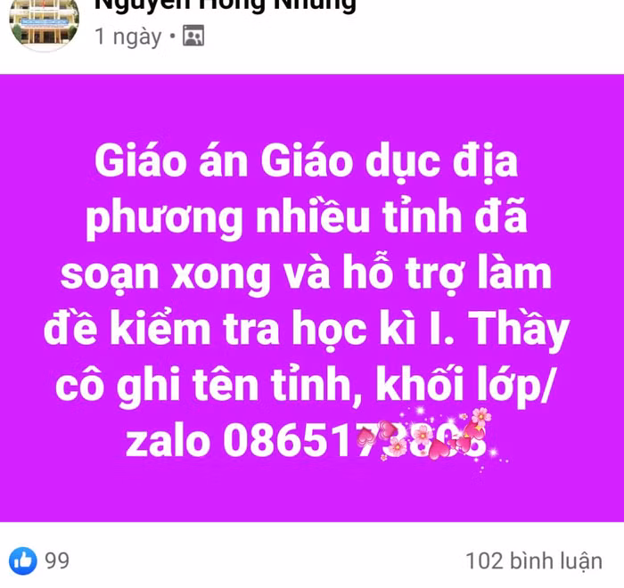 Dịch vụ soạn giáo án, soạn đề kiểm tra đang nở rộ (Ảnh: Nguyên Khang)