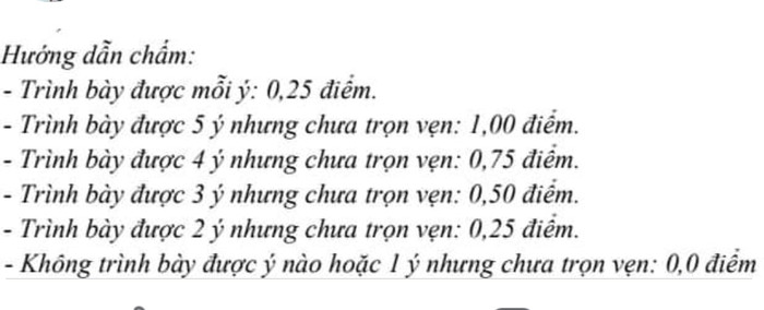 Hướng dẫn chấm của Sở mà còn yêu cầu đếm ý cho điểm (Ảnh: Nguyễn Đăng)