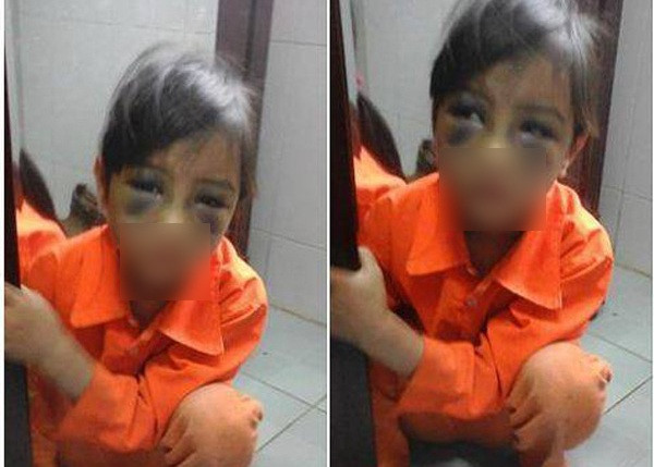 Em Th. bị giáo viên Tr. đánh vì tiếp thu chậm (ảnh: Báo Người lao động) Em Th. bị giáo viên Tr. đánh vì tiếp thu chậm (ảnh: Báo Người lao động)