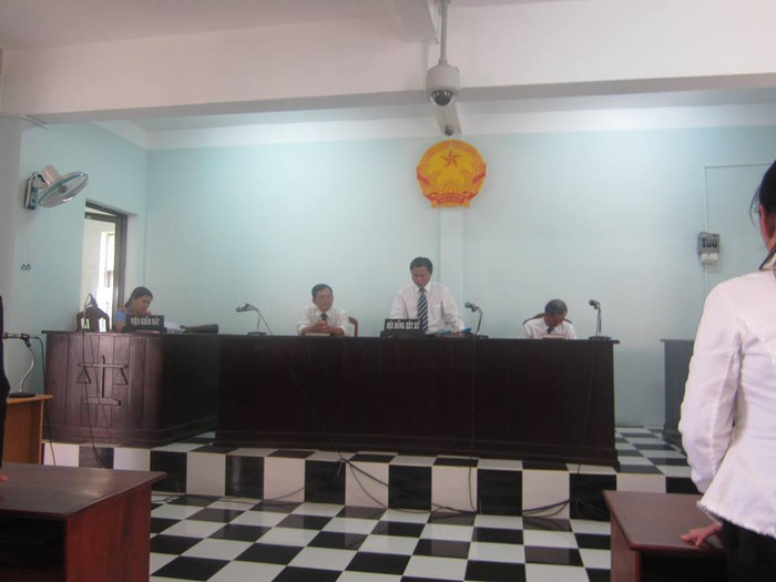 Thẩm phán Nguyễn Thái Bình tuyên án tại phiên tòa (ảnh: Nhân vật cung cấp). Thẩm phán Nguyễn Thái Bình tuyên án tại phiên tòa (ảnh: Nhân vật cung cấp).