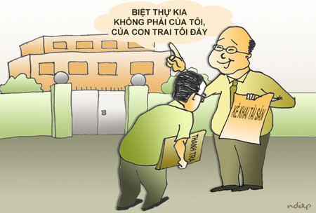 Để tài sản đứng tên người thân còn mình thì chẳng có gì là một chiêu trò phổ biến của kẻ tham nhũng. minh họa: Ngọc Diệp. Để tài sản đứng tên người thân còn mình thì chẳng có gì là một chiêu trò phổ biến của kẻ tham nhũng. minh họa: Ngọc Diệp.