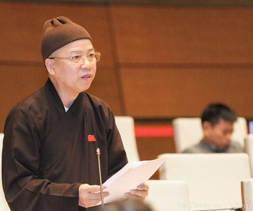 Đại biểu Quốc hội Thích Thanh Quyết. ảnh: TTBC Quốc hội. Đại biểu Quốc hội Thích Thanh Quyết. ảnh: TTBC Quốc hội.