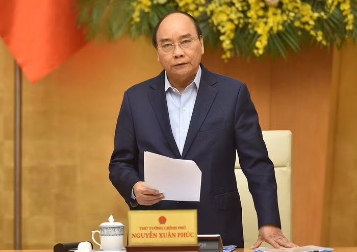 Thủ tướng Nguyễn Xuân Phúc phát biểu kết luận cuộc làm việc với Đoàn Chủ tịch Tổng Liên đoàn Lao động Việt Nam. Ảnh: Quang Hiếu.