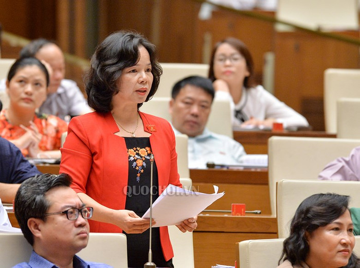 Đại biểu Phạm Thị Thu Trang (đoàn Quảng Ngãi). ảnh: Trung tâm thông tin Quốc hội.