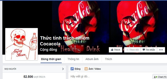 Trang mạng kêu gọi ý thức trách nhiệm của Coca-Cola. Trang mạng kêu gọi ý thức trách nhiệm của Coca-Cola.