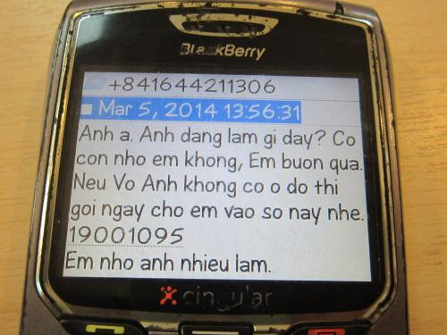 Một tin nhắn lừa đảo Một tin nhắn lừa đảo