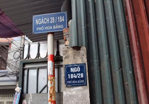 Đánh số ngõ ngách không quy tắc ở phố Hoa Bằng