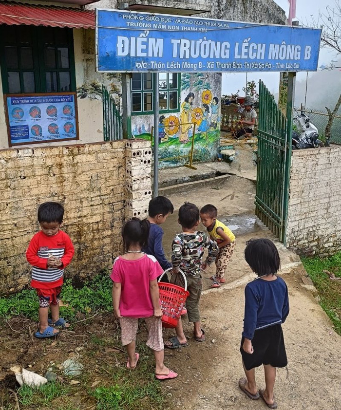 Điểm trường mầm non Lếch mông B. Ảnh nhân vật cung cấp. Điểm trường mầm non Lếch mông B. Ảnh nhân vật cung cấp.