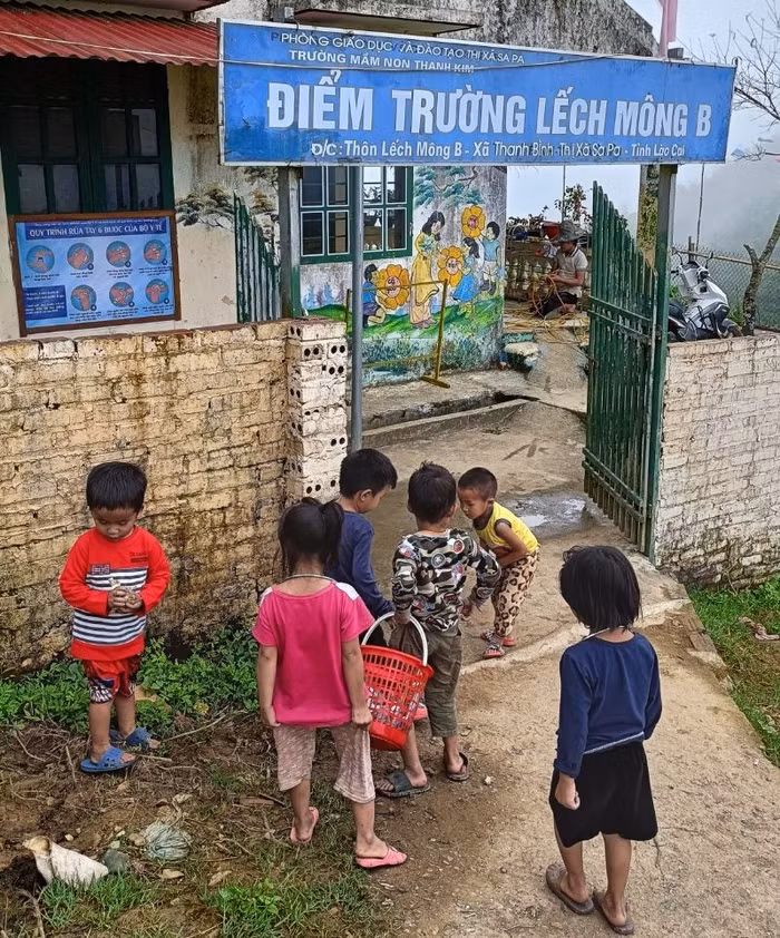 Điểm trường mầm non Lếch mông B. Ảnh nhân vật cung cấp. Điểm trường mầm non Lếch mông B. Ảnh nhân vật cung cấp.