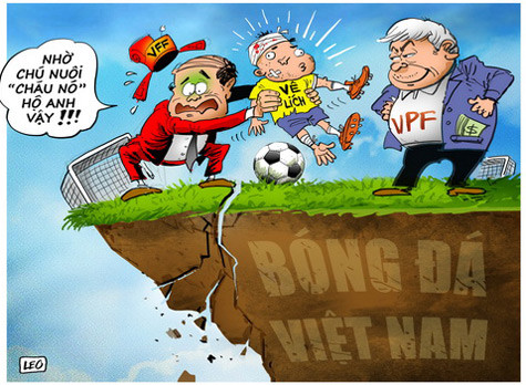 VPF chỉ có quyền tổ chức giải đấu chứ không phải sở hữu giải đấu (biếm họa của TTVH) VPF chỉ có quyền tổ chức giải đấu chứ không phải sở hữu giải đấu (biếm họa của TTVH)