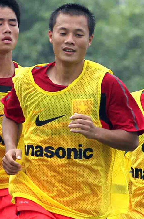 Thành Lương tập cùng đội U23 Việt Nam. Ảnh: Quang Minh Thành Lương tập cùng đội U23 Việt Nam. Ảnh: Quang Minh