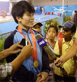 Quốc Toàn giành HCV SEA Games.