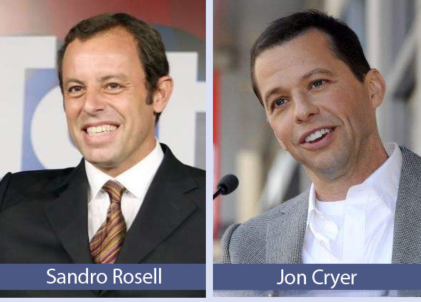 Chủ tịch Barca, Sandro Rosell giống diễn viên Mỹ Jon Cryer.