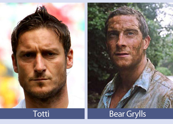 Francesco Totti và nhà thám hiểm, dẫn chương trình… Bear Grylls.