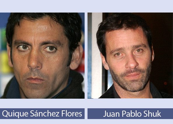 HLV Quique Sánchez Flores và diễn viên Colombia, Juan Pablo Shuk.