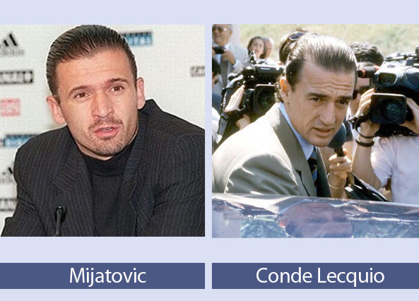 Cựu danh thủ Predrag Mijatović và Conde Lequio.