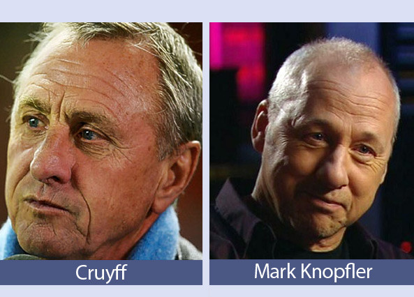 Johan Cruyff trông giống tay guitarist Mark Knopfler.