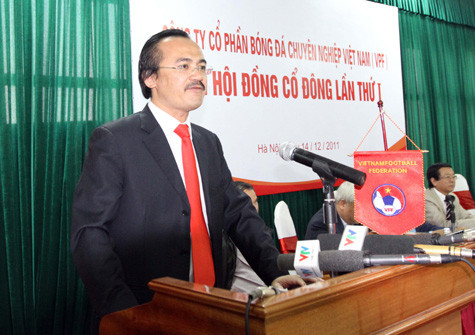 "Bầu" Thắng đã chính thức trở thành Chủ tịch HĐQT VPF. Ảnh: VSI "Bầu" Thắng đã chính thức trở thành Chủ tịch HĐQT VPF. Ảnh: VSI