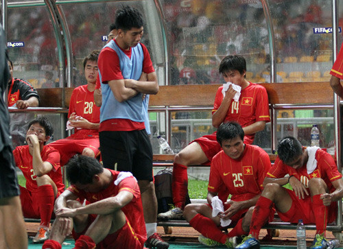 Nỗi thất vọng của các cầu thủ U23 Việt Nam.