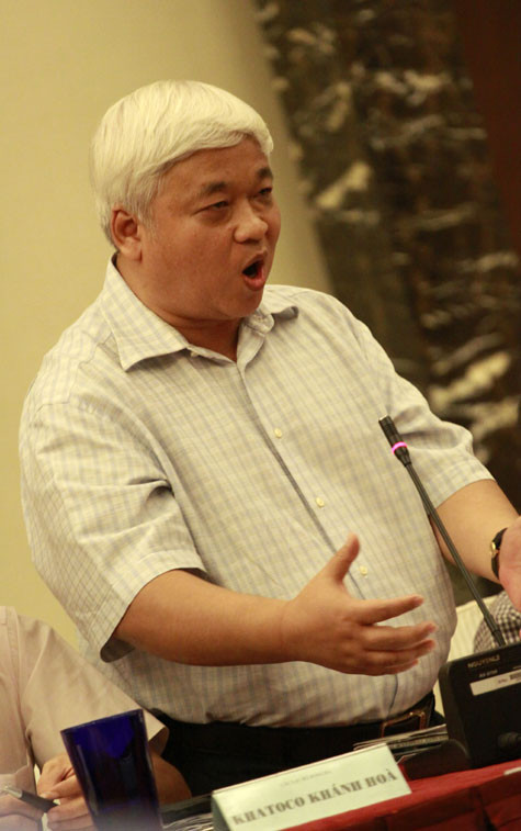 Bầu Kiên phản pháo VTV. Ảnh: Vũ Ngọc Bầu Kiên phản pháo VTV. Ảnh: Vũ Ngọc