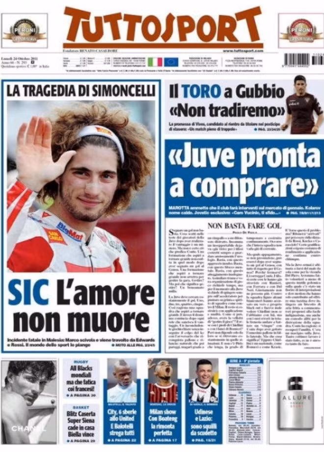 Tình yêu không bao giờ chết (Tuttosport)