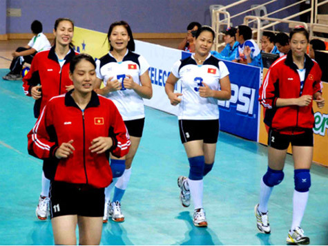 Bóng chuyền nữ Việt Nam đã thúc thủ trước Thái Lan. Ảnh: VnExpress