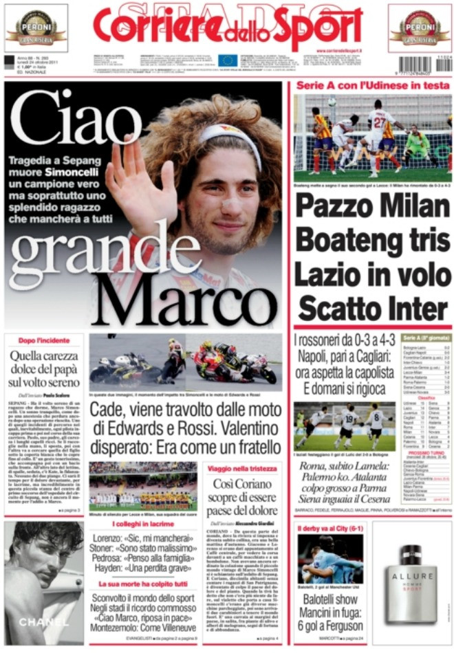 Vĩnh biệt Marco vĩ đại (Corriere dello Sport) Vĩnh biệt Marco vĩ đại (Corriere dello Sport)