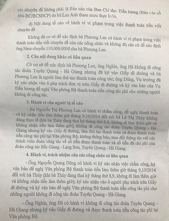 Sai phạm của những cán nhân có liên quan được chỉ rõ, thực tế thì đây là hành vi lập chứng từ khống để bòn rút tiền nhà nước, nhưng lại chỉ xử lý ở mức &quot;rút kinh nghiệm&quot;.