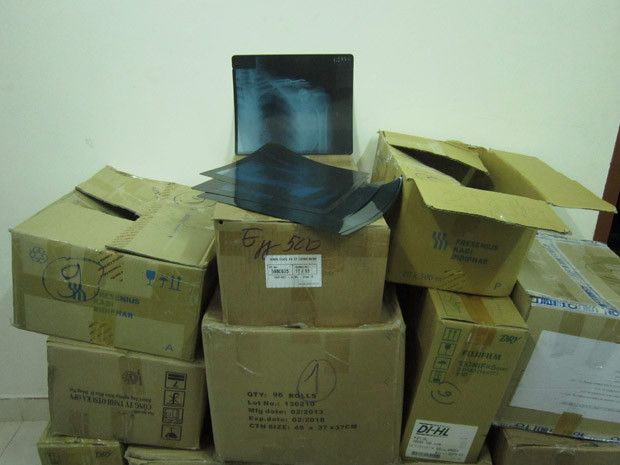 Tang vật mà Đoàn thanh tra thu giữ tại Khoa chẩn đoán hình ảnh Tang vật mà Đoàn thanh tra thu giữ tại Khoa chẩn đoán hình ảnh