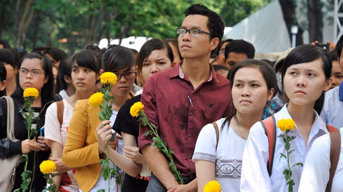 Những công dân trẻ TP. HCM cùng hướng về anh linh Đại tướng trong ngày Quốc tang vừa qua