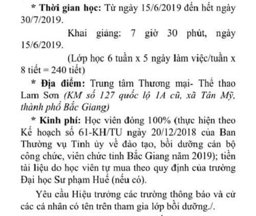 Kỳ lạ chuyện đào tạo thăng hạng giáo viên tiểu học ở Bắc Giang Kỳ lạ chuyện đào tạo thăng hạng giáo viên tiểu học ở Bắc Giang