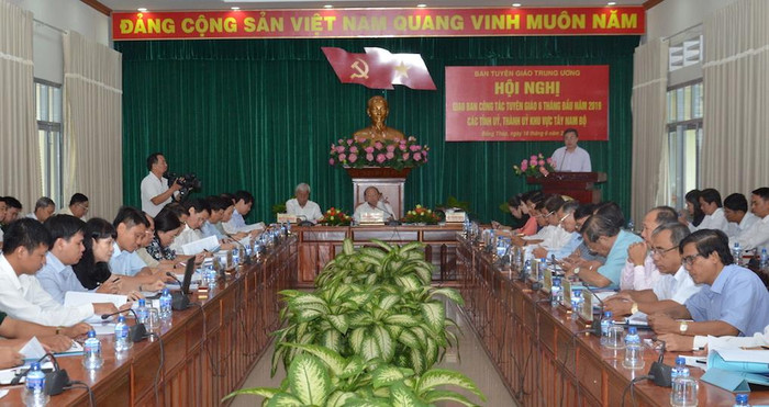 Quang cảnh Hội nghị giao ban công tác Tuyên giáo 6 tháng đầu năm 2019 các tỉnh thành uỷ khu vực Tây Nam Bộ - Ảnh: PC. Quang cảnh Hội nghị giao ban công tác Tuyên giáo 6 tháng đầu năm 2019 các tỉnh thành uỷ khu vực Tây Nam Bộ - Ảnh: PC.