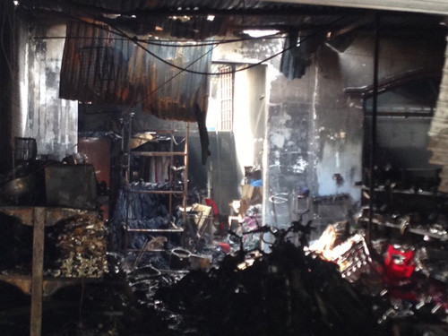 Gần như toàn bộ tài sản của tiệm đã bị thiệt hại Gần như toàn bộ tài sản của tiệm đã bị thiệt hại