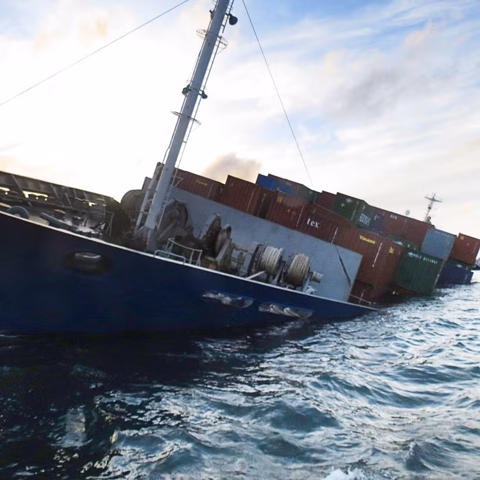 Việc trục vớt - cứu hộ con tàu và số hàng hóa này có thể kéo dài gần 2 tháng. Ảnh: Ngọc Luân