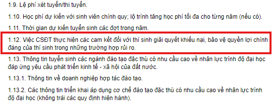 Mục 1.12 phần I, Mục II, Phụ lục III Thông tư số 08. (Ảnh chụp màn hình) Mục 1.12 phần I, Mục II, Phụ lục III Thông tư số 08. (Ảnh chụp màn hình)