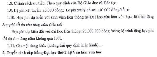 Trong phần 1, Mục III Đề án tuyển sinh năm 2024 Trường Đại học Công nghiệp Thành phố Hồ Chí Minh không có các mục 1.11 về thời gian dự kiến tuyển sinh các đợt trong năm và mục 1.12 về nội dung cam kết giải quyết khiếu nại, bảo vệ quyền lợi chính đáng của thí sinh trong những trường hợp rủi ro mà Thông tư số 08 quy định. (Ảnh chụp màn hình) Trong phần 1, Mục III Đề án tuyển sinh năm 2024 Trường Đại học Công nghiệp Thành phố Hồ Chí Minh không có các mục 1.11 về thời gian dự kiến tuyển sinh các đợt trong năm và mục 1.12 về nội dung cam kết giải quyết khiếu nại, bảo vệ quyền lợi chính đáng của thí sinh trong những trường hợp rủi ro mà Thông tư số 08 quy định. (Ảnh chụp màn hình)